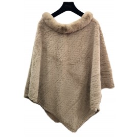 poncho fausse fourrure Syi2