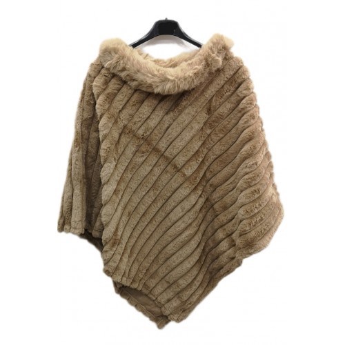 poncho fausse fourrure Syi3