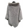 poncho fausse fourrure Syi3