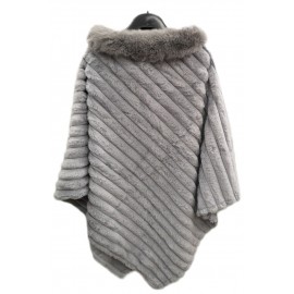 poncho fausse fourrure Syi3